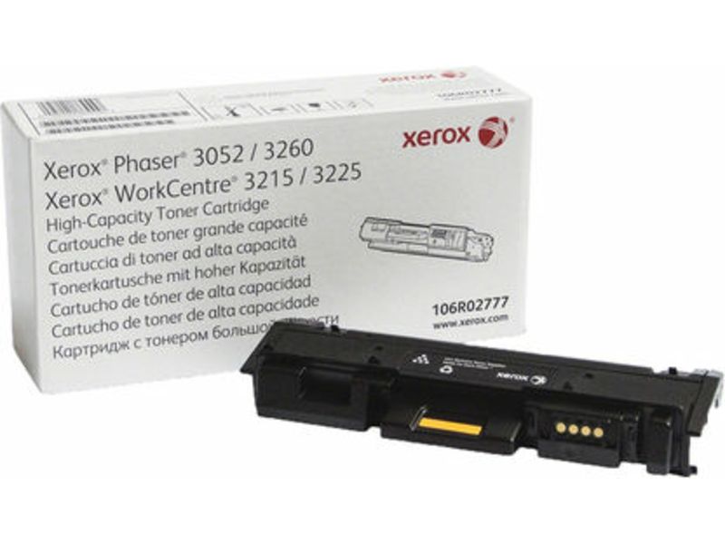 Xerox Cartouche de toner Noir de Grande capacité Phaser 3052/3260, WorkCentre 3215/3225 (3000 pages) - 106R02777