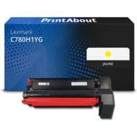 Toner compatible Lexmark C780H1YG - Jaune - Grande capacité