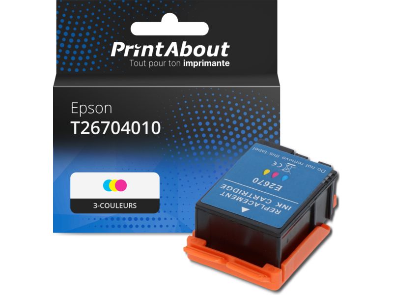 Cartouche compatible Epson T26704010 (T266) - 3-couleurs - Grande capacité