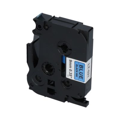 Ruban compatible Brother TZe-521 - (9 mm) - Noir sur bleu