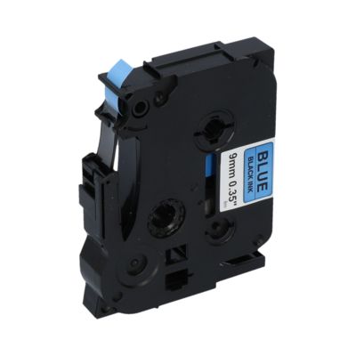 Ruban compatible Brother TZe-521 - (9 mm) - Noir sur bleu