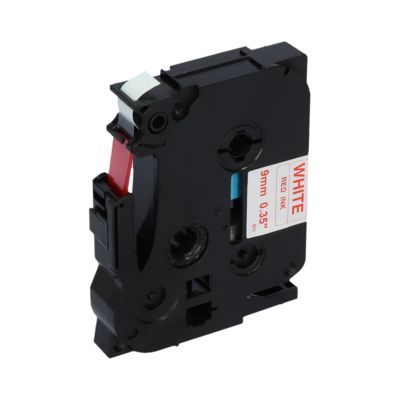Ruban compatible Brother TZe-222 - (9 mm) - Rouge sur blanc
