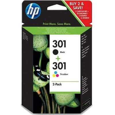HP 301 (N9J72AE) - Noir + 3 couleurs - Cartouche d'encre - Multipack
