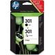 HP 301 (N9J72AE) - Noir + 3 couleurs - Cartouche d'encre - Multipack