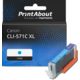 Cartouche compatible Canon CLI-571C XL - Cyan - Grande capacité