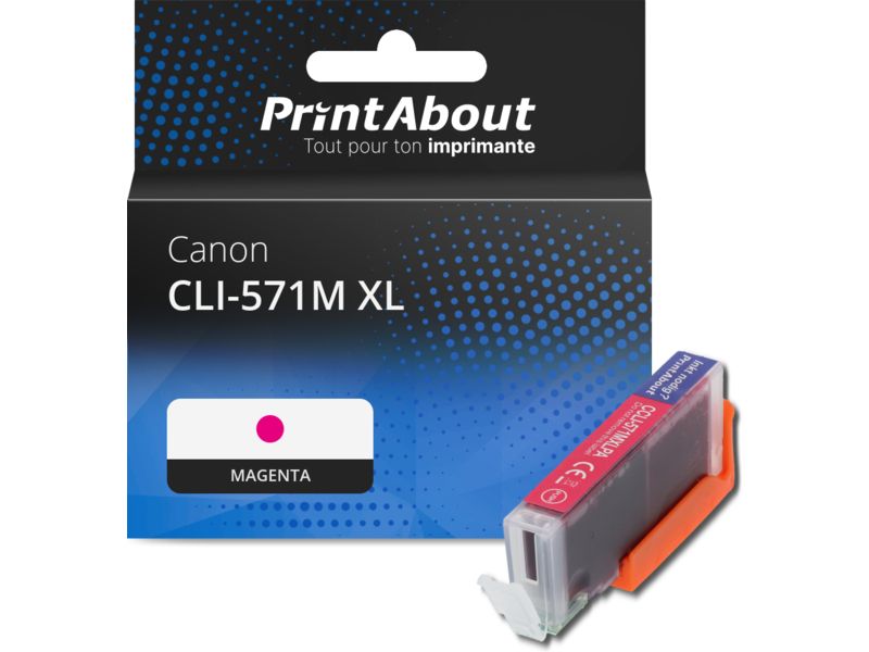 Cartouche compatible Canon CLI-571M XL - Magenta - Grande capacité
