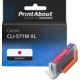Cartouche compatible Canon CLI-571M XL - Magenta - Grande capacité