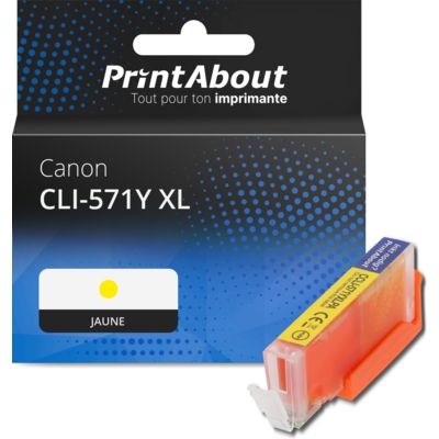 Cartouche compatible Canon CLI-571Y XL - Jaune - Grande capacité