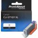 Cartouche compatible Canon CLI-571GY XL - Gris - Grande capacité