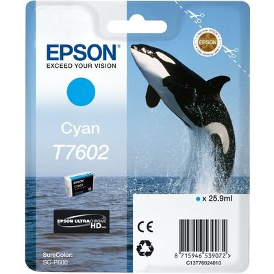 Epson T7602 (C13T76024010) Cartouche d'encre Cyan