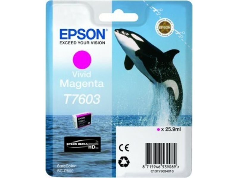 Epson T7603 - 26 ml - Magenta vif - original - blister - cartouche d'encre - pour SureColor P600, SC-P600