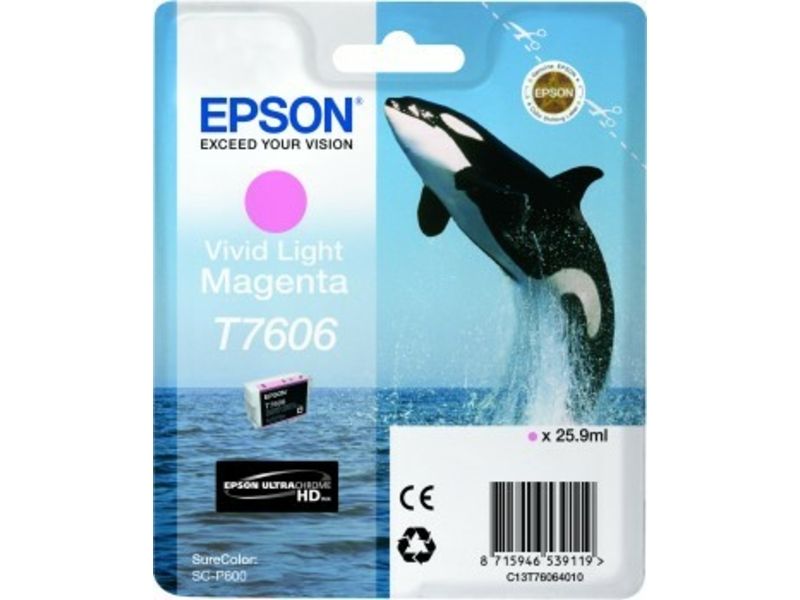 Epson T7606 (C13T76064010) Inktcartridge Vivid licht-magenta