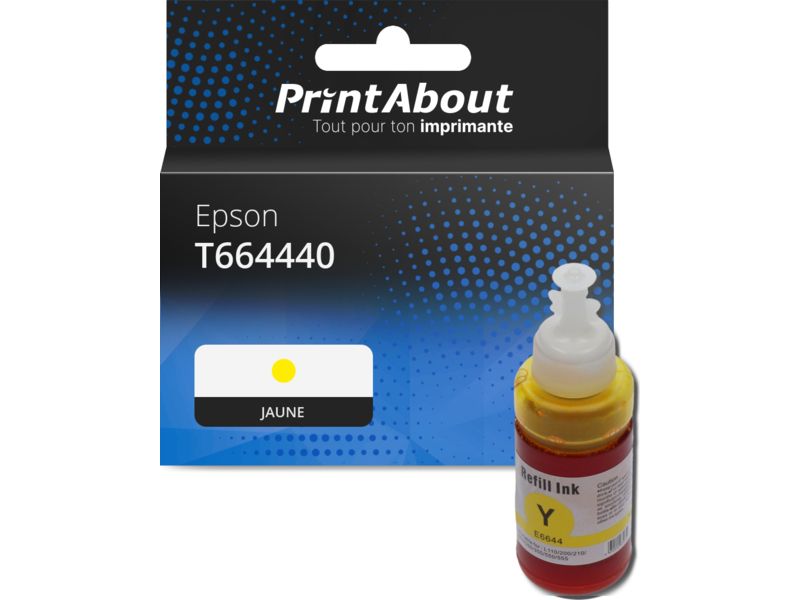 Cartouche compatible Epson T664440 - Jaune