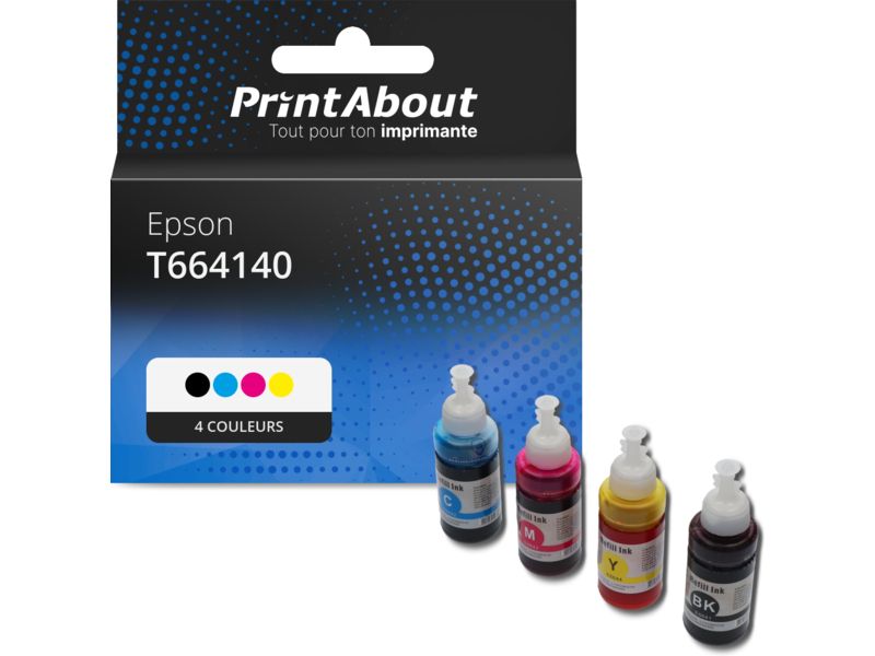 Cartouche compatible Epson T664140 - 4 couleurs - Multipack