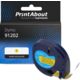 Ruban compatible Dymo 91202 (S0721620) - (12 mm) - Noir sur jaune