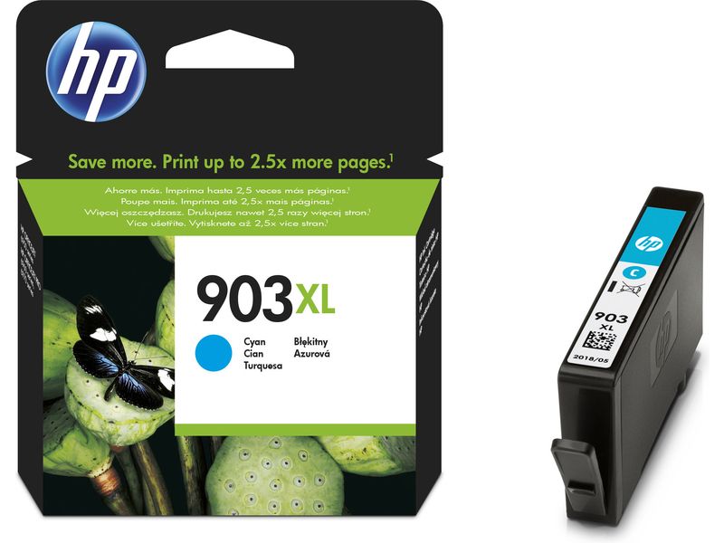 HP 903XL (T6M03AE) Inktcartridge Cyaan Hoge capaciteit
