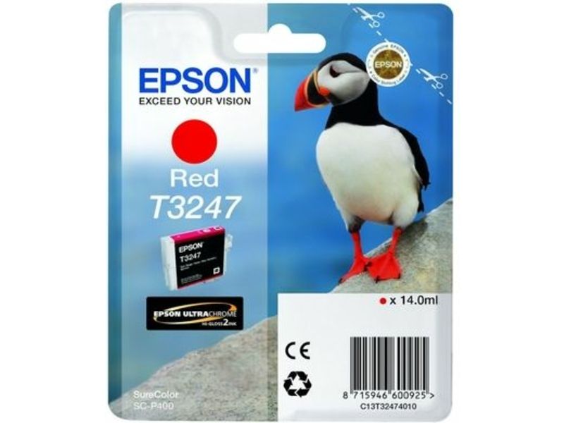 Epson T3247 - 14 ml - rouge - originale - cartouche d'encre - pour SureColor P400, SC-P400