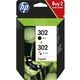 HP 302 (X4D37AE) - Noir + 3 couleurs - Cartouche d'encre - Multipack