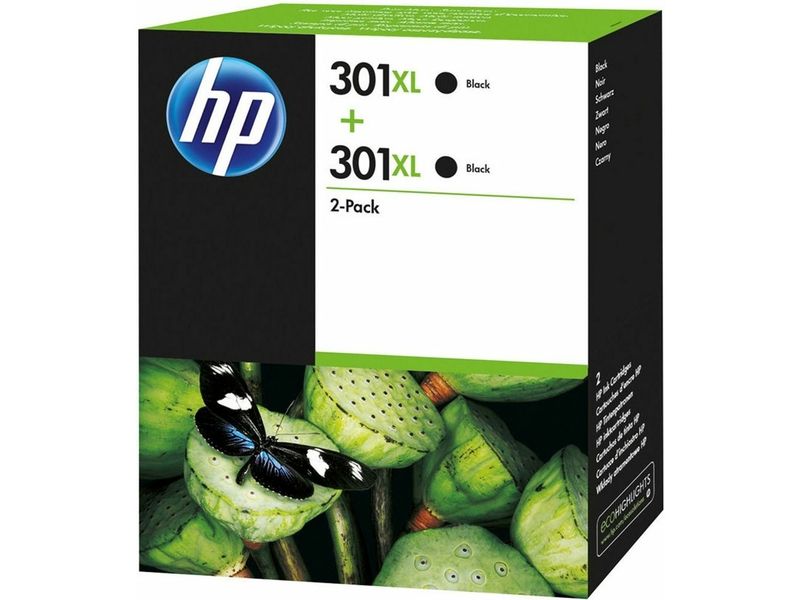 HP 301XL (D8J45AE) Inktcartridge 2x Zwart Hoge capaciteit - Multipack
