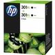 Cartouche d'encre HP 301XL (D8J45AE) noir haute capacité 2x - Multipack