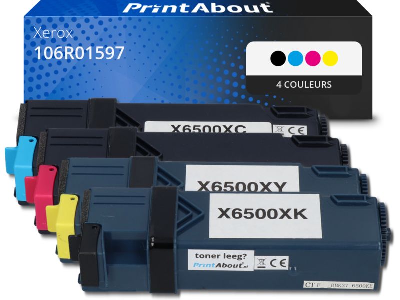 Toner compatible Xerox 106R01597 - 4 couleurs - Multipack