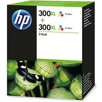 Cartouche d'encre HP 300XL (D8J44AE) tricolore Haute capacité 2x - Multipack