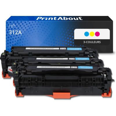 Toner compatible HP 312A (CF440AM) - 3-couleurs - Multipack