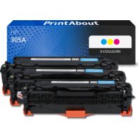 Toner compatible HP 305A (CF370AM) - 3-couleurs - Multipack