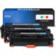 Toner compatible HP 305A (CF370AM) - 3-couleurs - Multipack