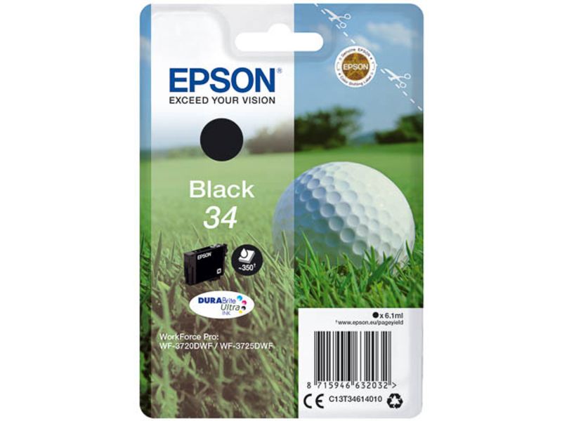 Epson 34 (C13T34614010) Inktcartridge Zwart