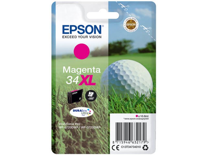Epson 34XL (C13T34734010) Inktcartridge Magenta Hoge capaciteit