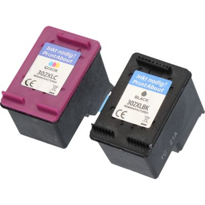 Cartouche compatible HP 302XL (X4D37AE) - Noir + 3 couleurs - Grande capacité - Multipack