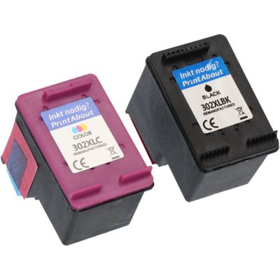 Cartouche compatible HP 302XL (X4D37AE) - Noir + 3 couleurs - Grande capacité - Multipack