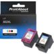 Cartouche compatible HP 302XL (X4D37AE) - Noir + 3 couleurs - Grande capacité - Multipack