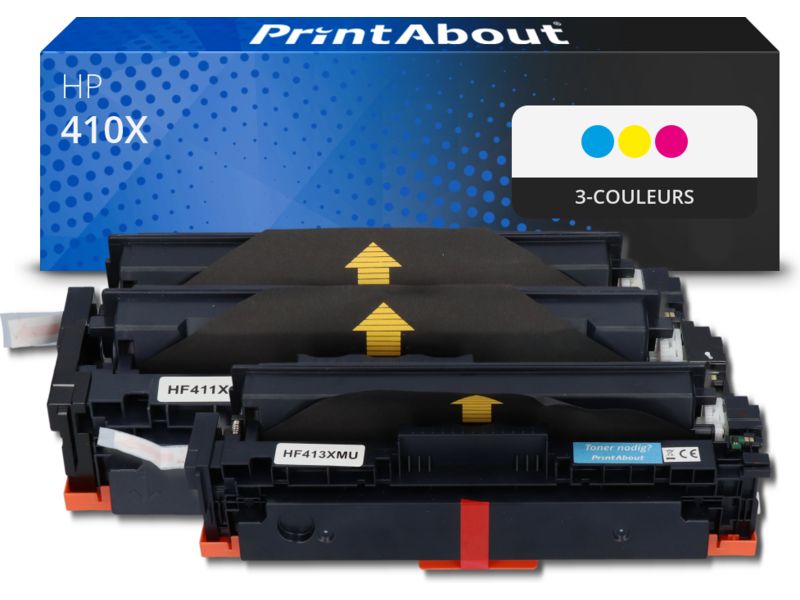 Toner compatible HP 410X (CF252XM) - 3-couleurs - Grande capacité - Multipack