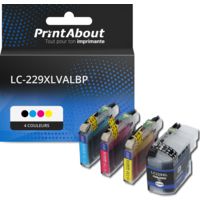 Cartouche compatible Brother LC-229XLVALBP - 4 couleurs - Très grande capacité - Multipack