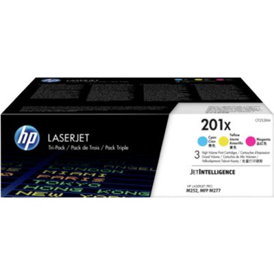 HP 201X (CF253XM) - 3-couleurs - Toner - Grande capacité - Multipack