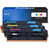 Toner compatible HP 201X (CF253XM) - 3-couleurs - Grande capacité - Multipack