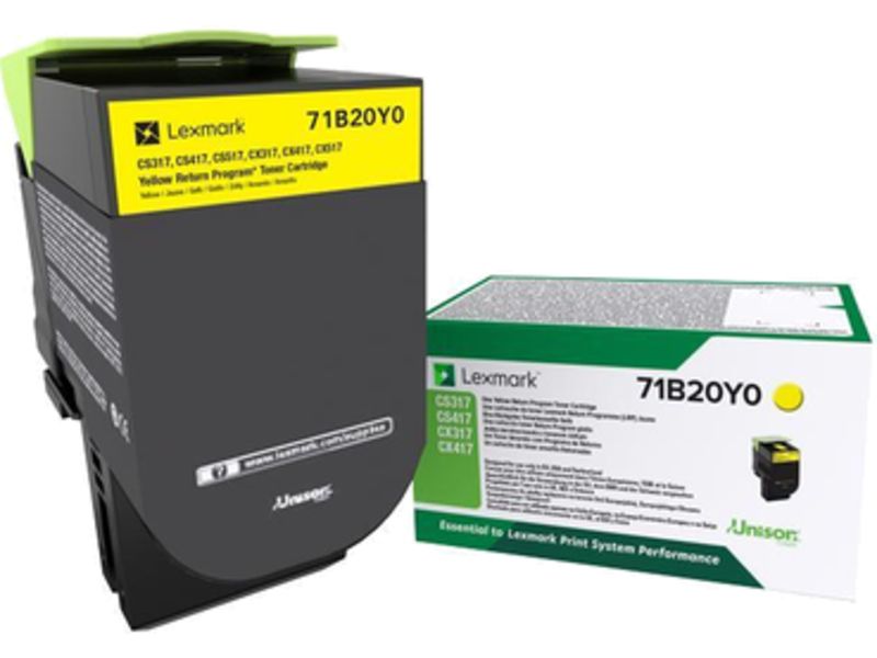 Lexmark 71B20Y0 Toner Geel
