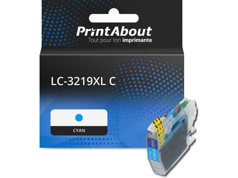 Cartouche compatible Brother LC-3219XL C - Cyan - Grande capacité