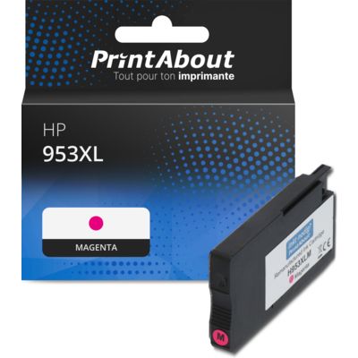 Cartouche compatible HP 953XL (F6U17AE) - Magenta - Grande capacité