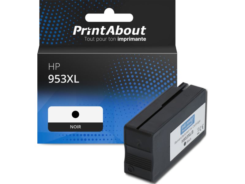 Cartouche compatible HP 953XL (L0S70AE) - Noir - Grande capacité