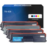 Toner compatible Brother TN-426 - 4 couleurs - Très grande capacité - Multipack