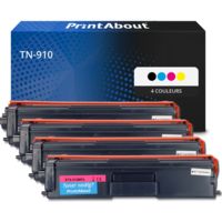 Toner compatible Brother TN-910 - 4 couleurs - Très grande capacité - Multipack