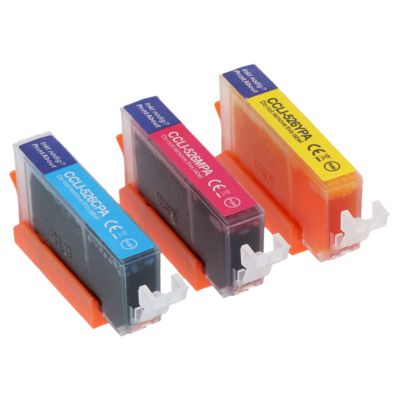 Cartouche compatible Canon CLI-526C/M/Y - 3-couleurs - Multipack