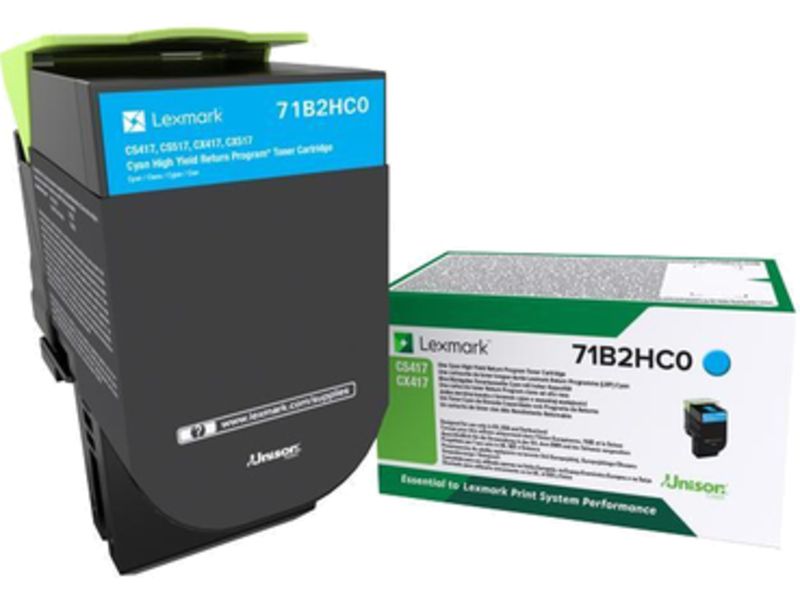 Lexmark 71B2HC0 Toner Cyaan
