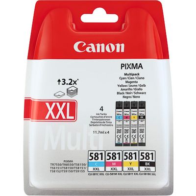 Canon CLI-581XXL C/M/Y/BK - 4 couleurs - Cartouche d'encre - Très grande capacité - Multipack