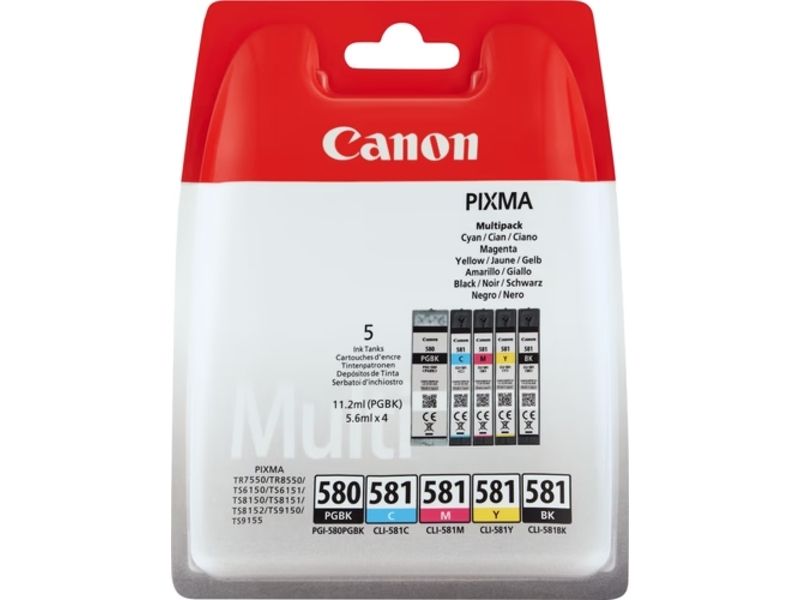 Inchiostro Compatibile CLI-581XL Lotto Cartucce Inchiostro Compatibili Per Stampanti Canon Pixma - PGI-580XL E CLI-581XL Tcl 505 Cover Inchiostro Compatibile CLI-581XL Lotto Cartucce Inchiostro Compatibili Per Stampanti Canon Pixma - PGI-580XL E CLI-581XL Tcl 505 Cover