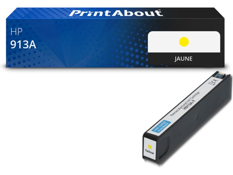 Cartouche compatible HP 913A (F6T79AE) - Jaune