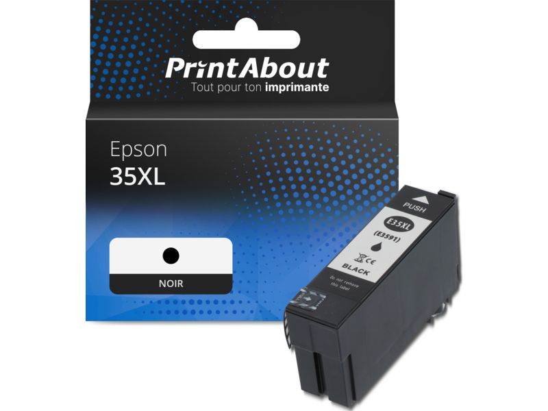 Cartouche compatible Epson 35XL (C13T35914010) - Noir - Grande capacité